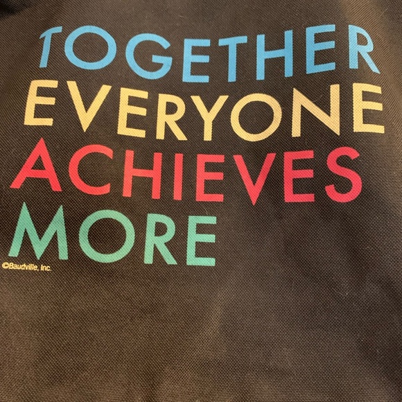 Motivational Colorful & Black Tote EUC - Picture 2 of 4